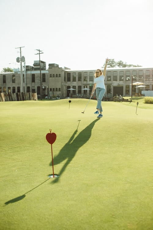 Woman Putting