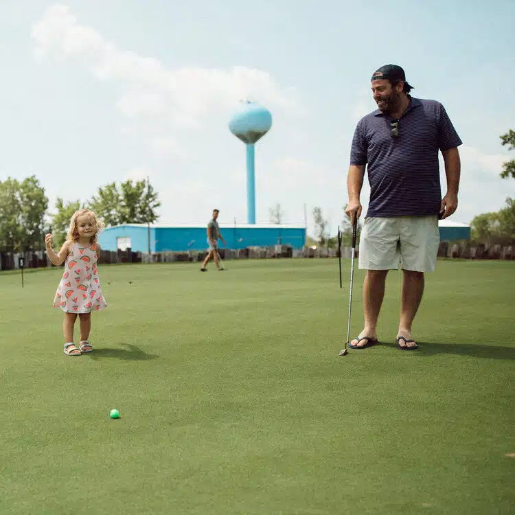 Father Daughter Golfing