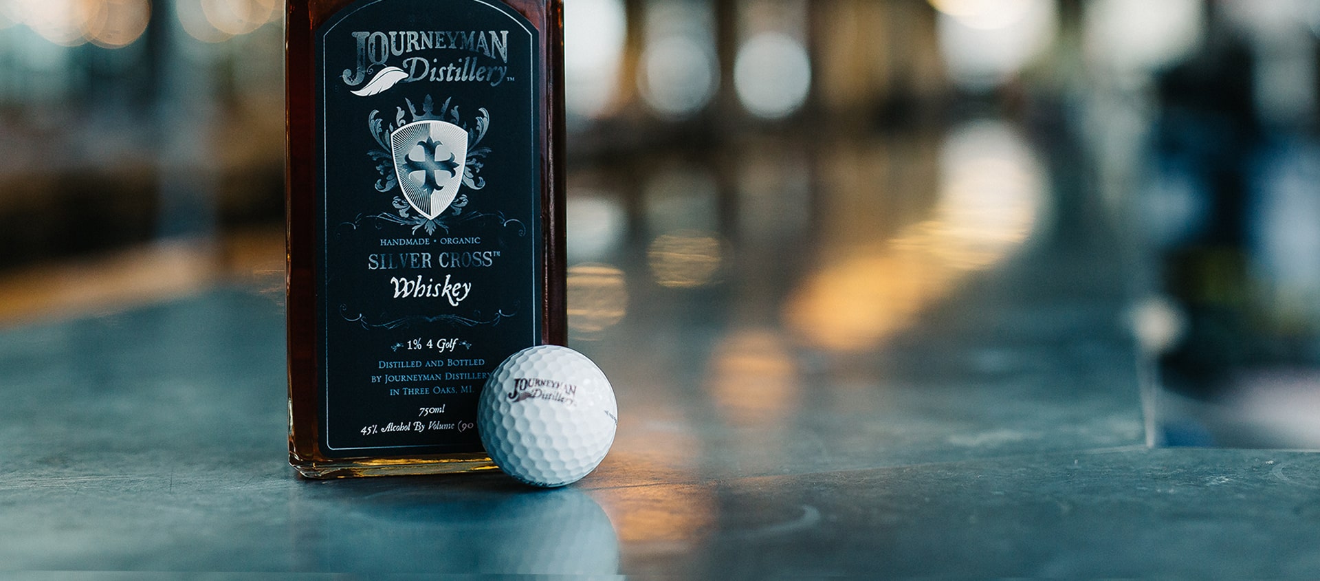 Silver Cross Whiskey and Golf Ball