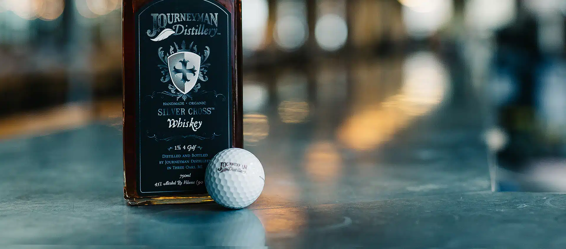 Silver Cross Whiskey and Golf Ball