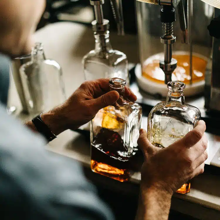 Filling Whiskey Bottles